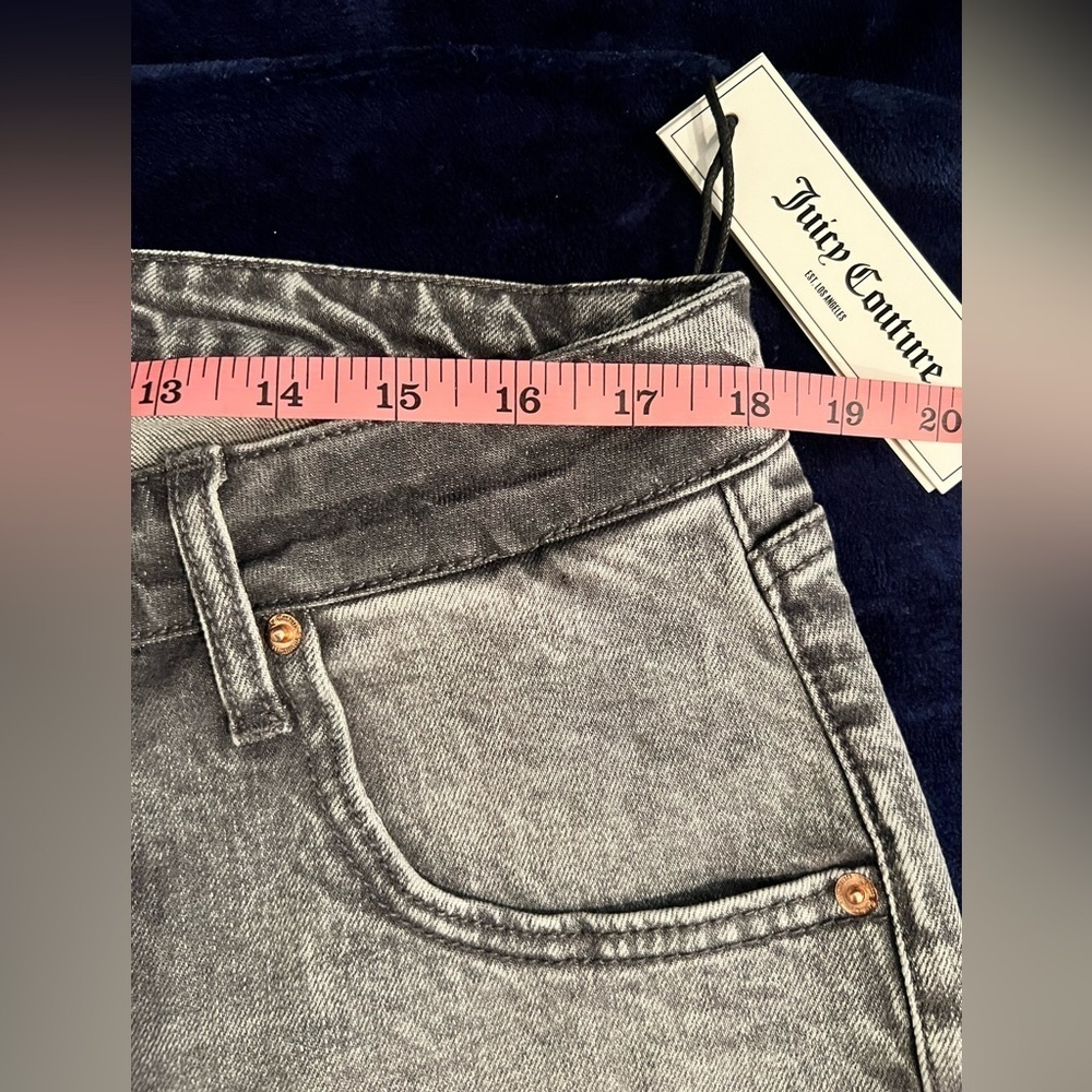 JUICY COUTURE Venice Faded Wash Whiskered Jeans, Size 16W GREY MARBLE WASH - Picture 3 of 11